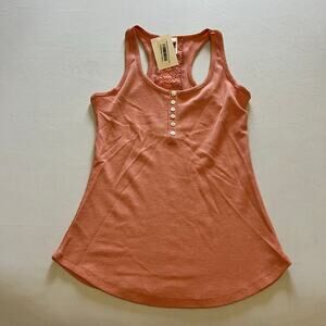 7th Ray Running Tests Crochet Tank Top in Coral S